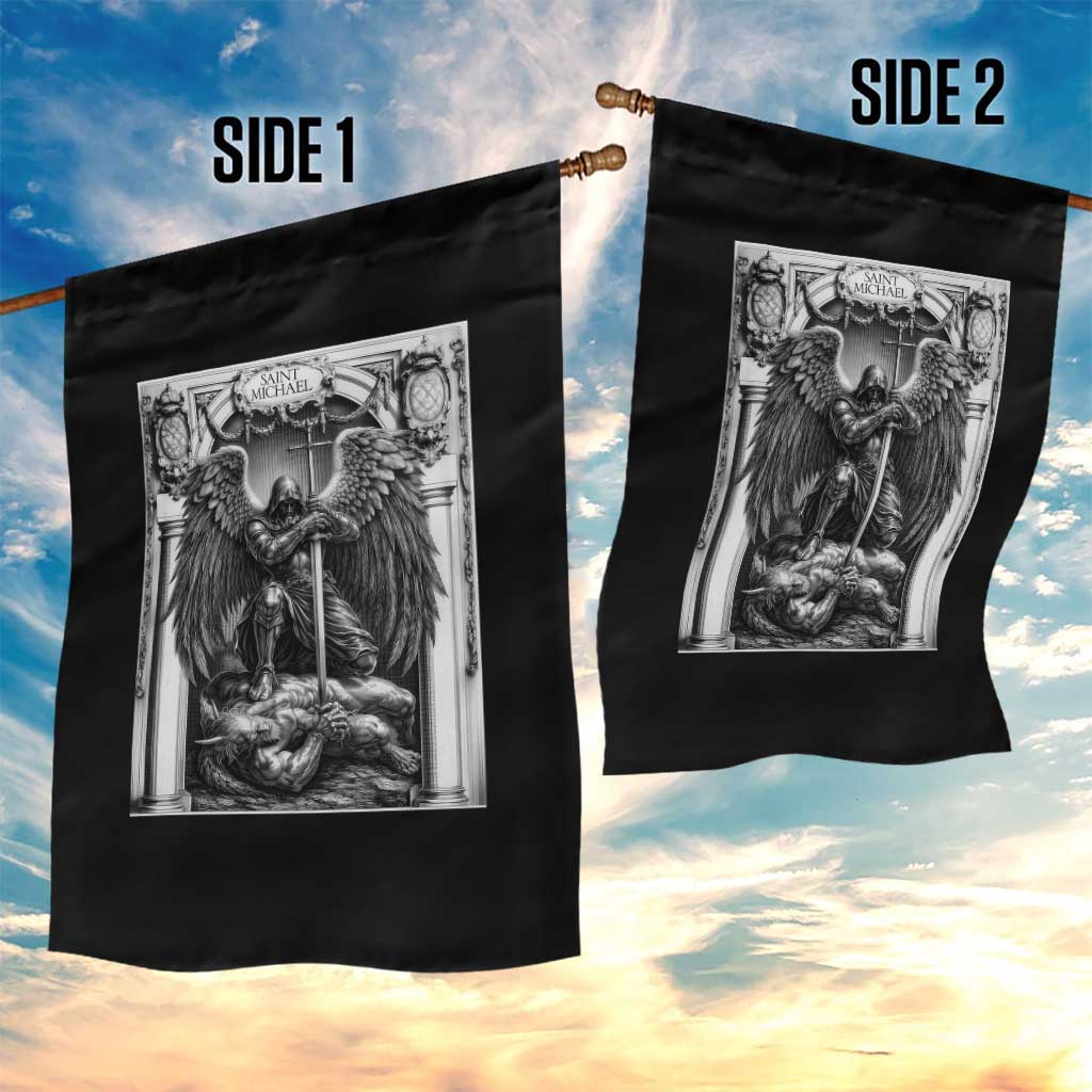 Saint Michael The Archangel Defeating Satan Garden Flag Christian Faith Gift