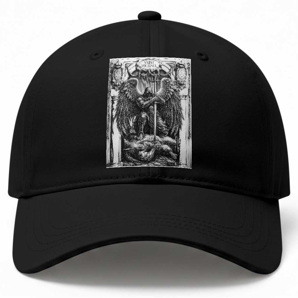 Saint Michael The Archangel Defeating Satan Baseball Cap Christian Faith Gift