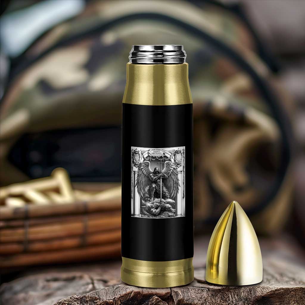 Saint Michael The Archangel Defeating Satan Bullet Tumbler Christian Faith Gift