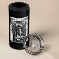 Saint Michael The Archangel Defeating Satan 4 in 1 Can Cooler Tumbler Christian Faith Gift