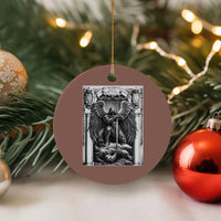 Saint Michael The Archangel Defeating Satan Ceramic Ornament Christian Faith Gift
