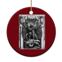 Saint Michael The Archangel Defeating Satan Ceramic Ornament Christian Faith Gift