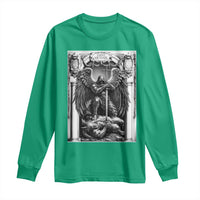 Saint Michael The Archangel Defeating Satan Long Sleeve Shirt Christian Faith Gift