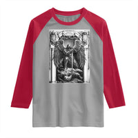 Saint Michael The Archangel Defeating Satan Raglan Shirt Christian Faith Gift