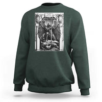 Saint Michael The Archangel Defeating Satan Sweatshirt Christian Faith Gift