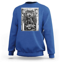 Saint Michael The Archangel Defeating Satan Sweatshirt Christian Faith Gift