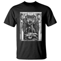 Saint Michael The Archangel Defeating Satan T Shirt Christian Faith Gift