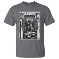 Saint Michael The Archangel Defeating Satan T Shirt Christian Faith Gift