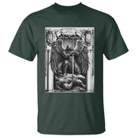 Saint Michael The Archangel Defeating Satan T Shirt Christian Faith Gift