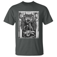 Saint Michael The Archangel Defeating Satan T Shirt Christian Faith Gift