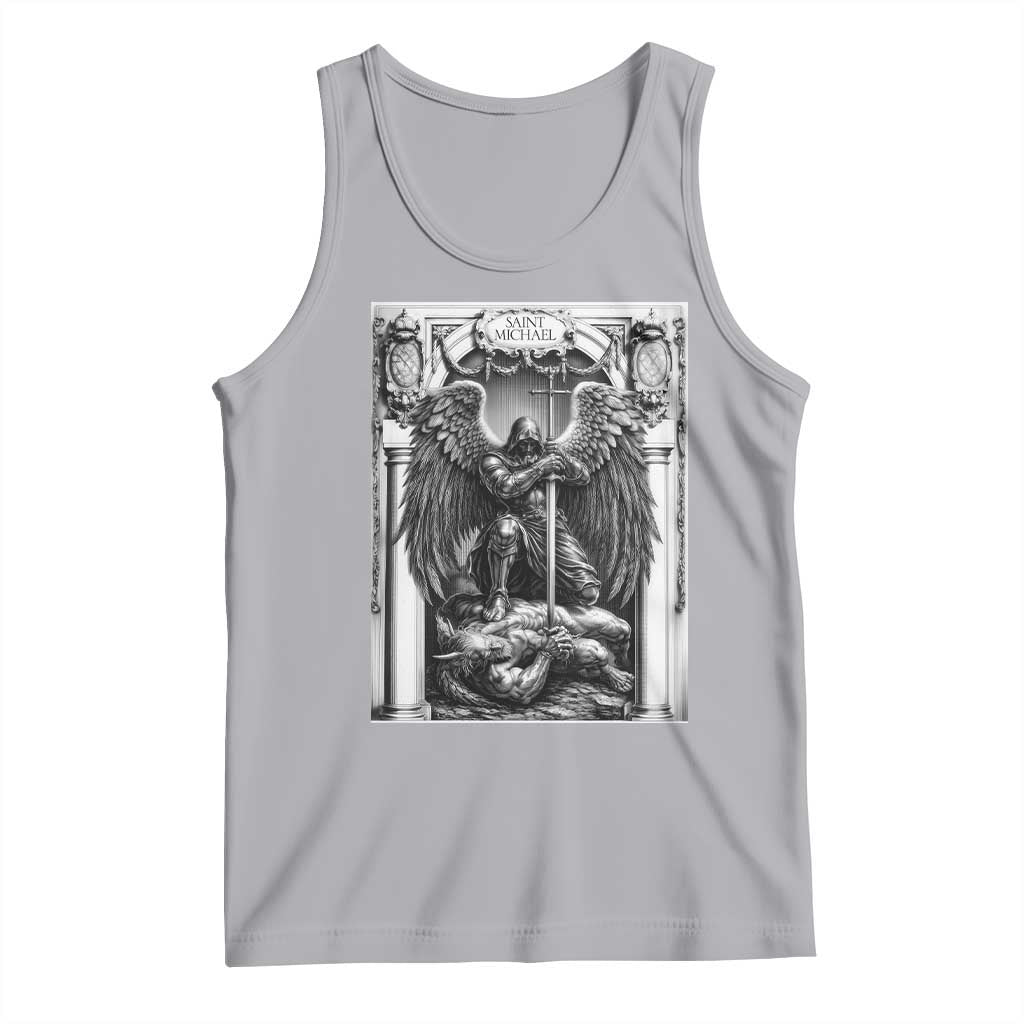 Saint Michael The Archangel Defeating Satan Tank Top Christian Faith Gift