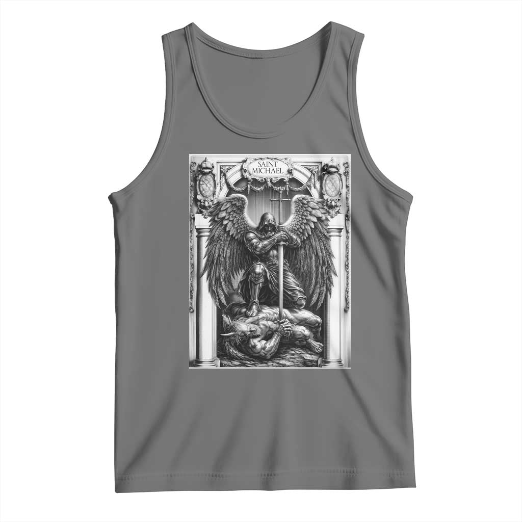 Saint Michael The Archangel Defeating Satan Tank Top Christian Faith Gift