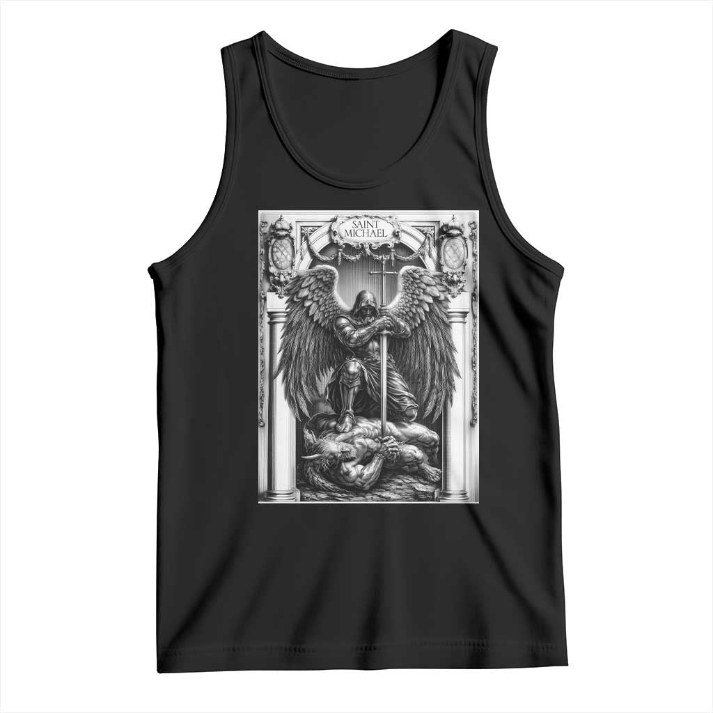 Saint Michael The Archangel Defeating Satan Tank Top Christian Faith Gift
