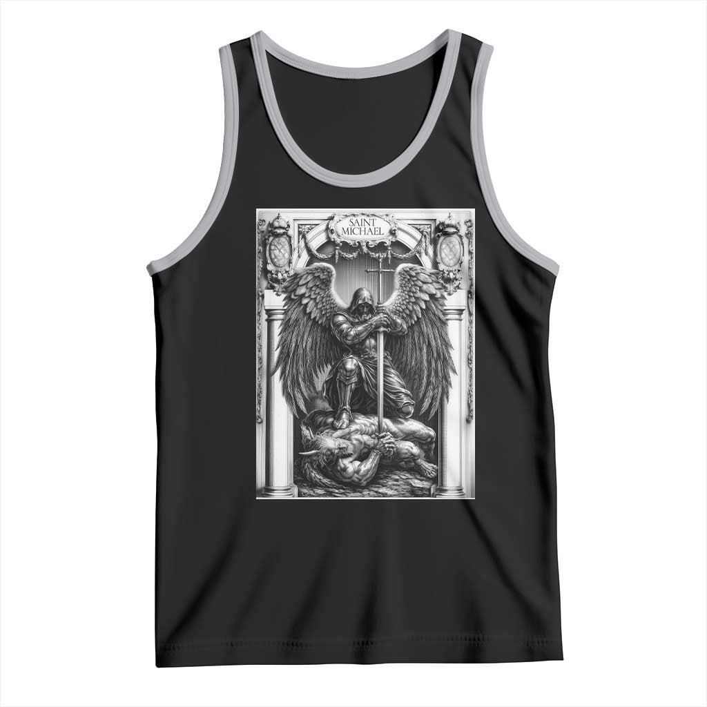 Saint Michael The Archangel Defeating Satan Tank Top Christian Faith Gift