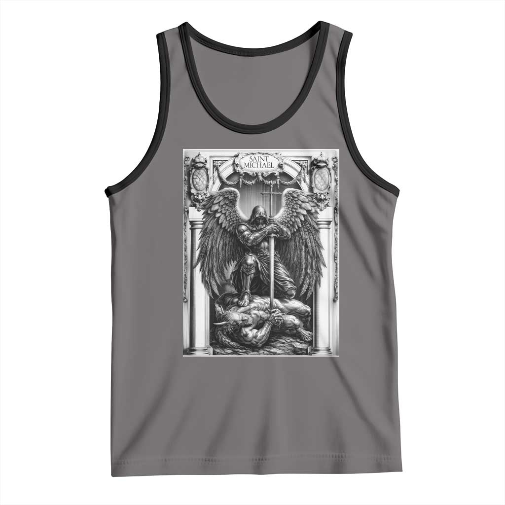 Saint Michael The Archangel Defeating Satan Tank Top Christian Faith Gift