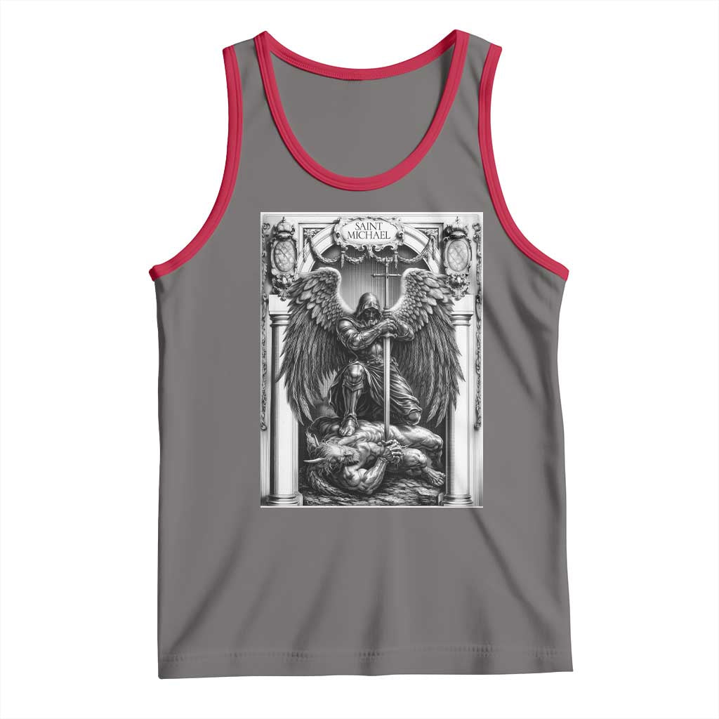 Saint Michael The Archangel Defeating Satan Tank Top Christian Faith Gift