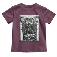 Saint Michael The Archangel Defeating Satan Toddler T Shirt Christian Faith Gift