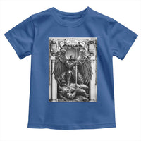 Saint Michael The Archangel Defeating Satan Toddler T Shirt Christian Faith Gift