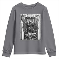 Saint Michael The Archangel Defeating Satan Youth Sweatshirt Christian Faith Gift