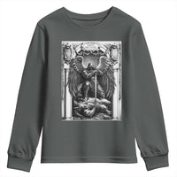 Saint Michael The Archangel Defeating Satan Youth Sweatshirt Christian Faith Gift