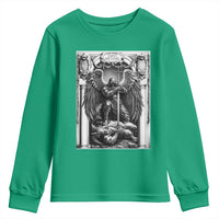 Saint Michael The Archangel Defeating Satan Youth Sweatshirt Christian Faith Gift