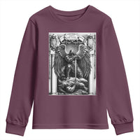 Saint Michael The Archangel Defeating Satan Youth Sweatshirt Christian Faith Gift