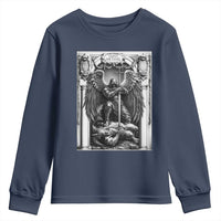 Saint Michael The Archangel Defeating Satan Youth Sweatshirt Christian Faith Gift