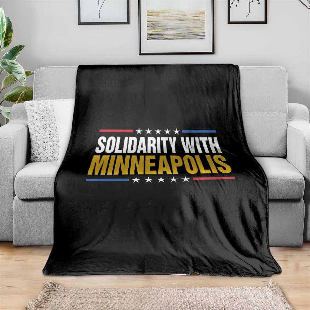 Solidarity With Minneapolis Throw Blanket Minnesota Community Support Gift