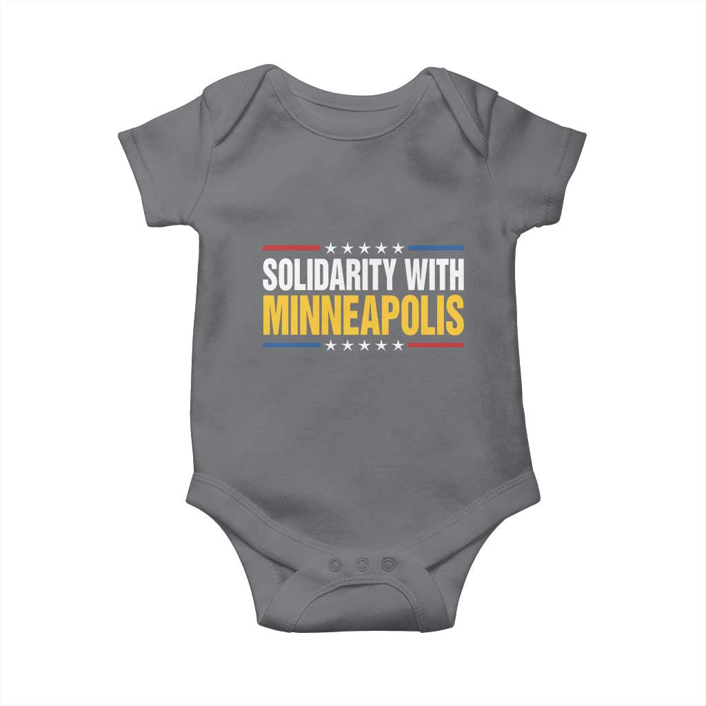 Solidarity With Minneapolis Baby Onesie Minnesota Community Support Gift