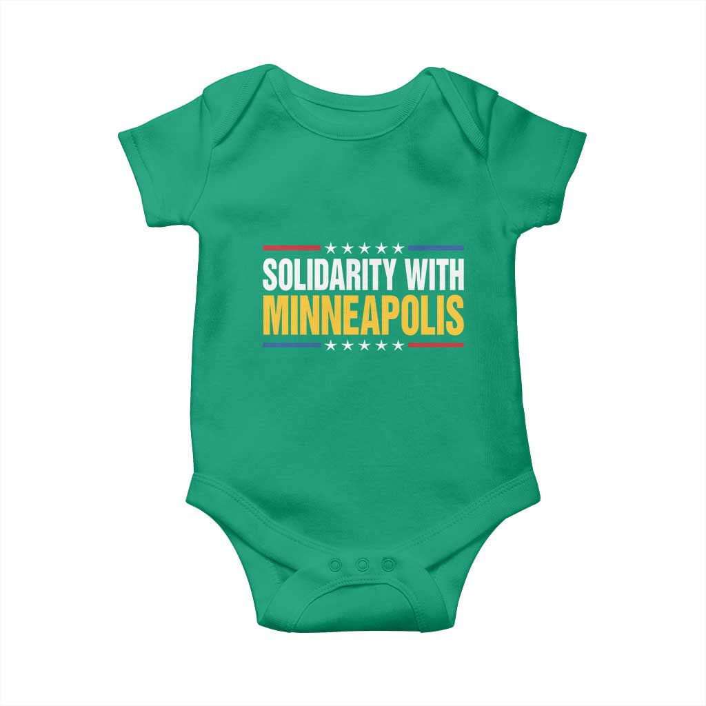 Solidarity With Minneapolis Baby Onesie Minnesota Community Support Gift