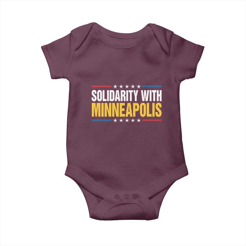 Solidarity With Minneapolis Baby Onesie Minnesota Community Support Gift