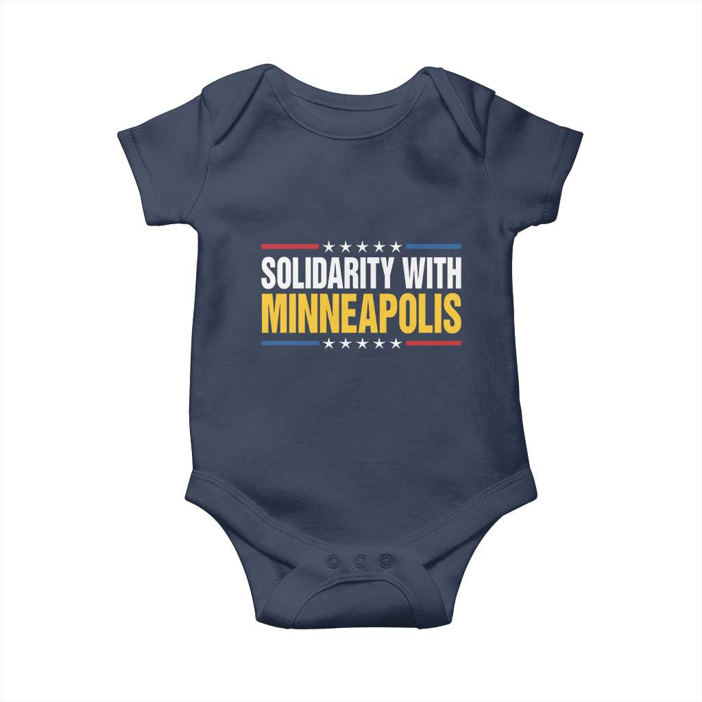 Solidarity With Minneapolis Baby Onesie Minnesota Community Support Gift