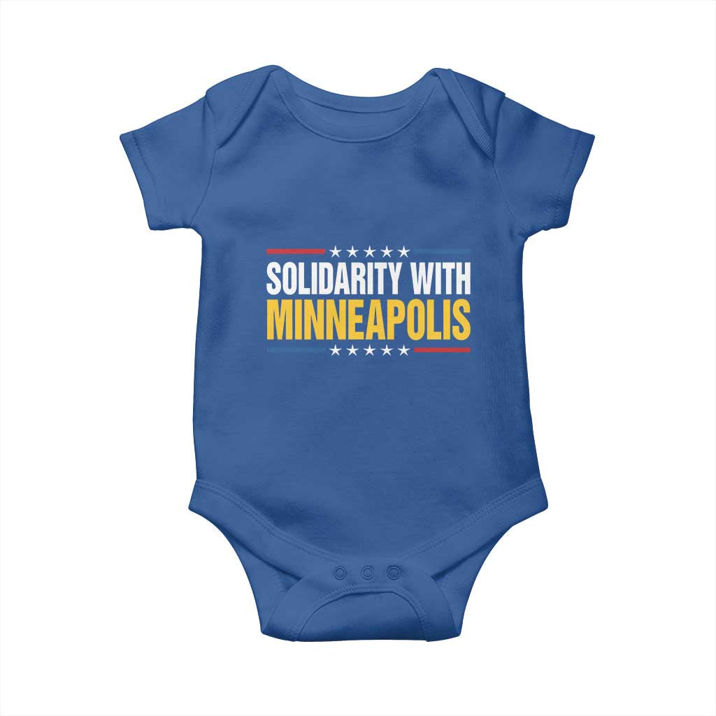 Solidarity With Minneapolis Baby Onesie Minnesota Community Support Gift