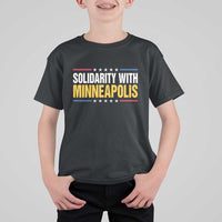 Solidarity With Minneapolis T Shirt For Kid Minnesota Community Support Gift