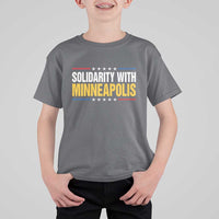 Solidarity With Minneapolis T Shirt For Kid Minnesota Community Support Gift