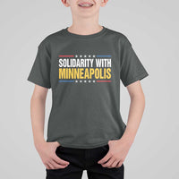 Solidarity With Minneapolis T Shirt For Kid Minnesota Community Support Gift