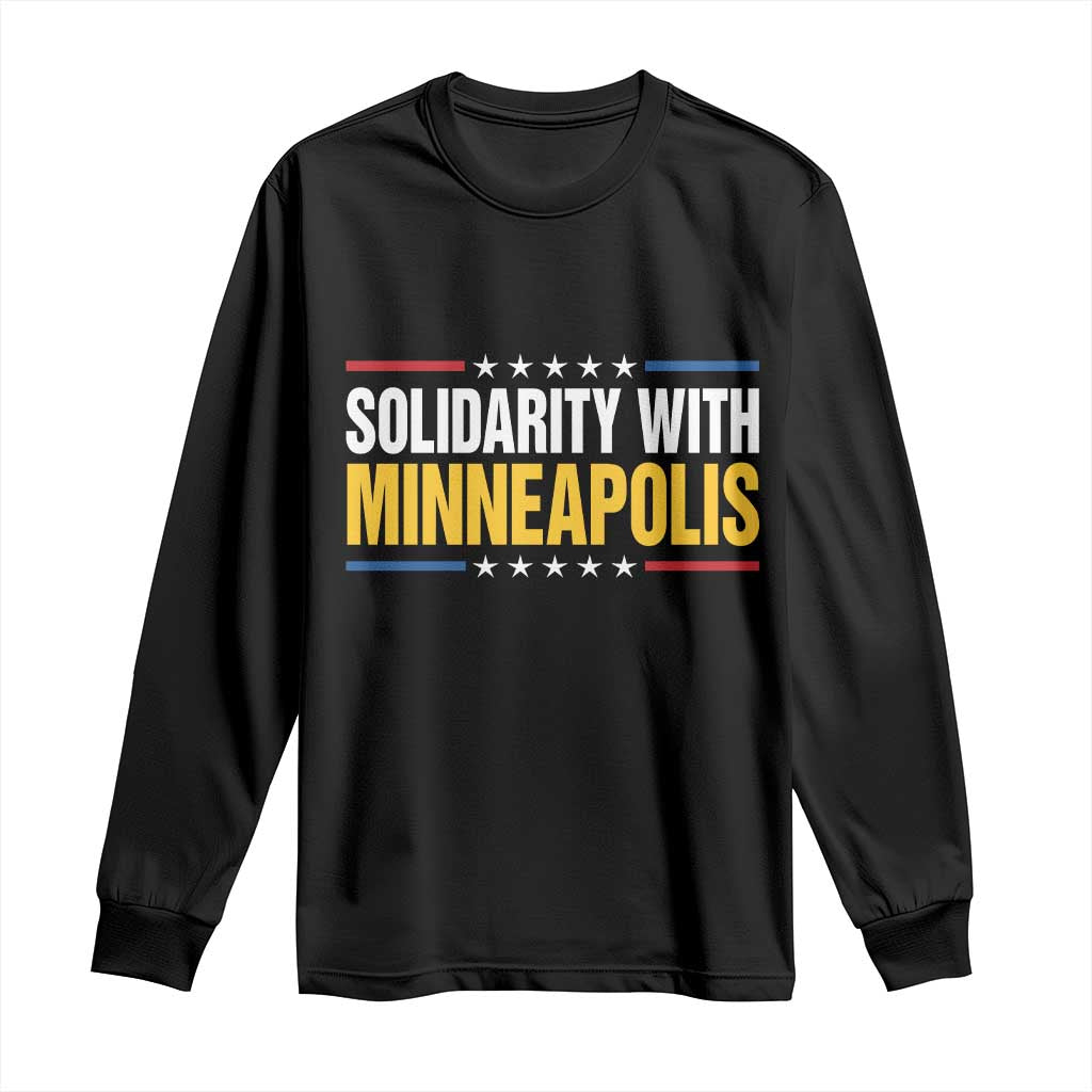 Solidarity With Minneapolis Long Sleeve Shirt Minnesota Community Support Gift