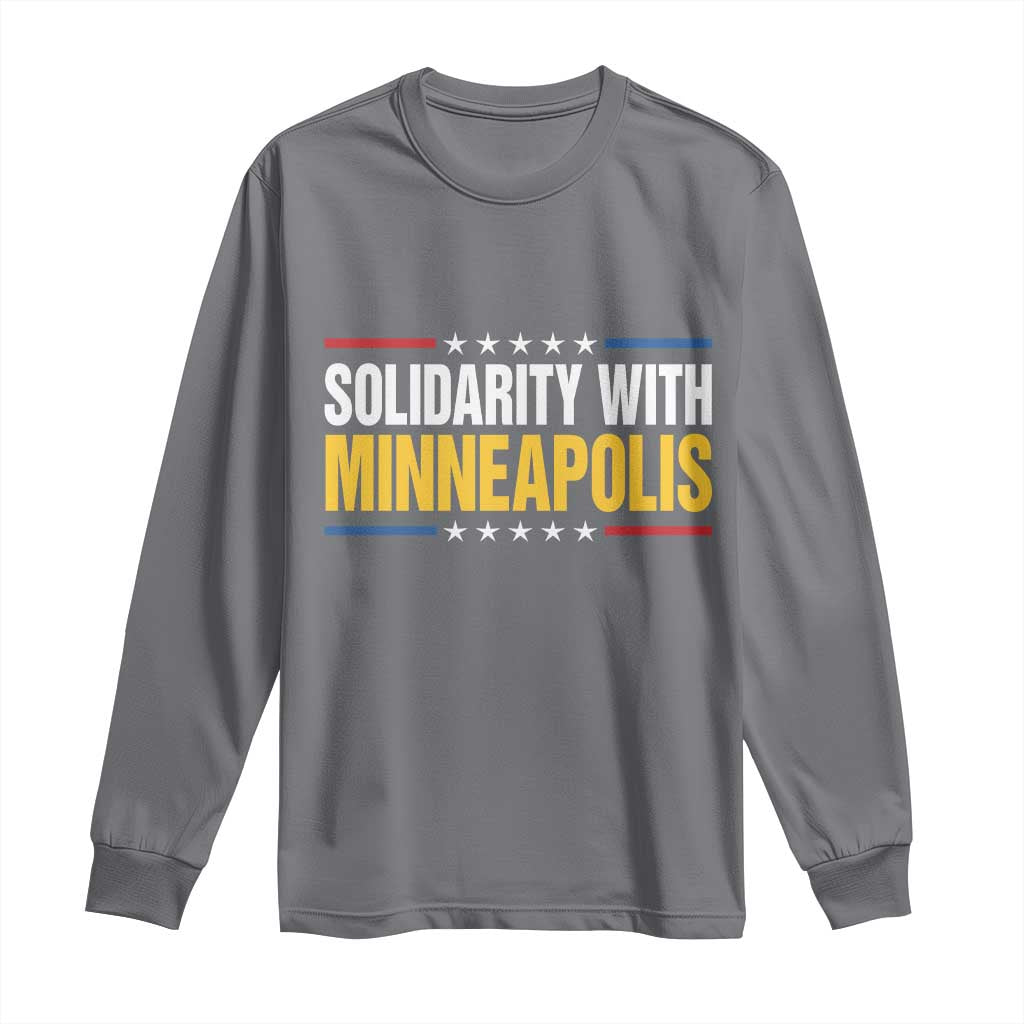 Solidarity With Minneapolis Long Sleeve Shirt Minnesota Community Support Gift