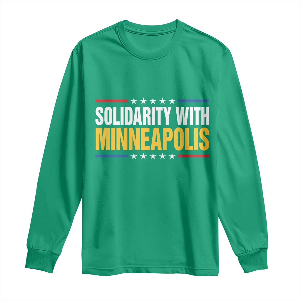 Solidarity With Minneapolis Long Sleeve Shirt Minnesota Community Support Gift