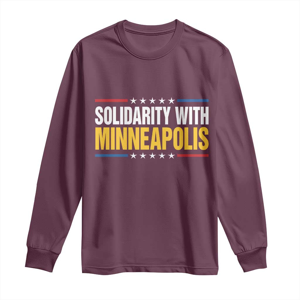 Solidarity With Minneapolis Long Sleeve Shirt Minnesota Community Support Gift