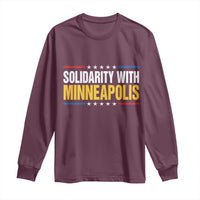 Solidarity With Minneapolis Long Sleeve Shirt Minnesota Community Support Gift