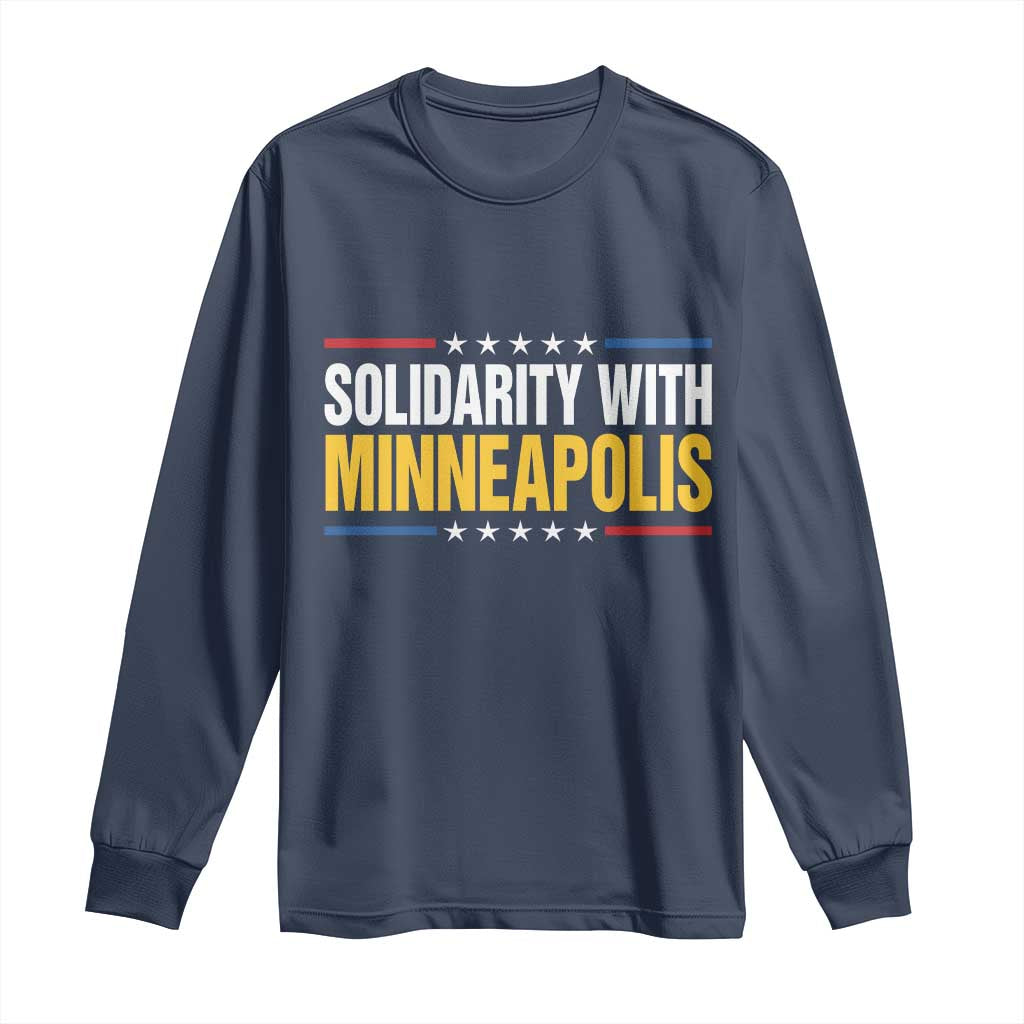 Solidarity With Minneapolis Long Sleeve Shirt Minnesota Community Support Gift