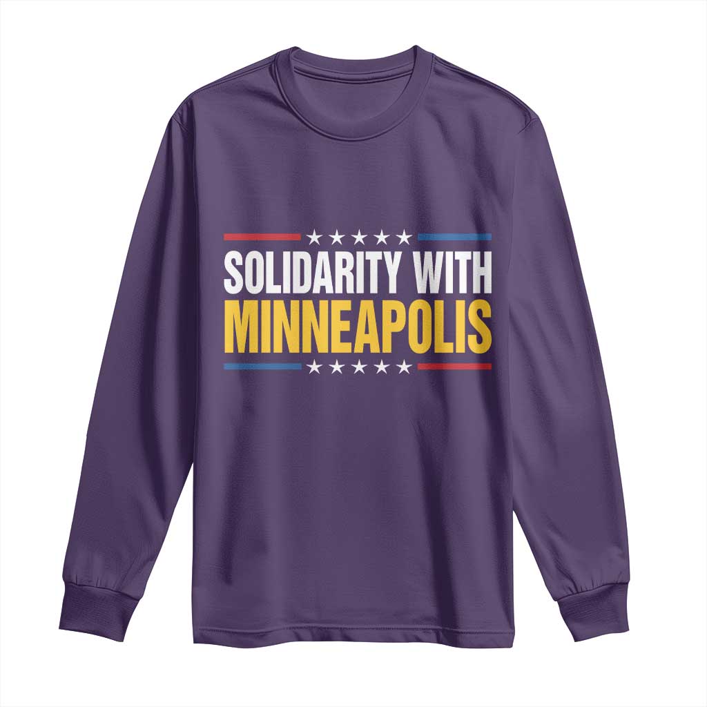 Solidarity With Minneapolis Long Sleeve Shirt Minnesota Community Support Gift