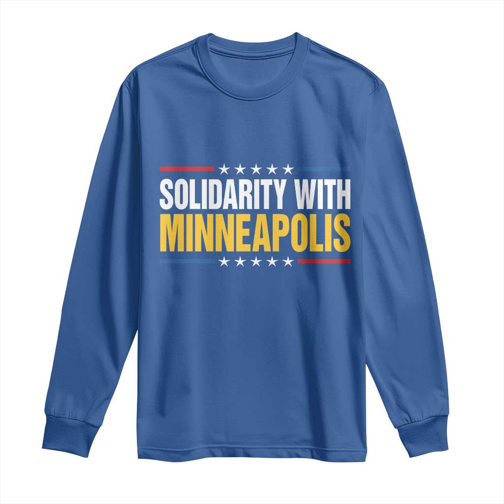 Solidarity With Minneapolis Long Sleeve Shirt Minnesota Community Support Gift