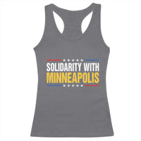 Solidarity With Minneapolis Racerback Tank Top Minnesota Community Support Gift