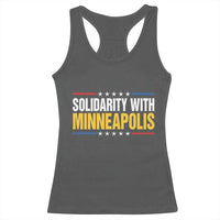 Solidarity With Minneapolis Racerback Tank Top Minnesota Community Support Gift