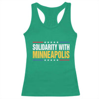 Solidarity With Minneapolis Racerback Tank Top Minnesota Community Support Gift