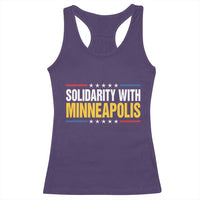 Solidarity With Minneapolis Racerback Tank Top Minnesota Community Support Gift