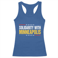 Solidarity With Minneapolis Racerback Tank Top Minnesota Community Support Gift