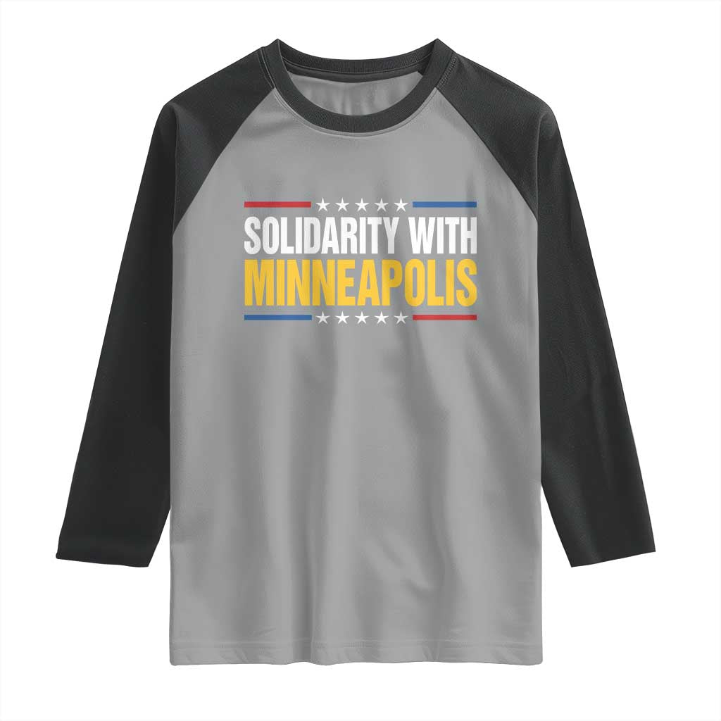 Solidarity With Minneapolis Raglan Shirt Minnesota Community Support Gift